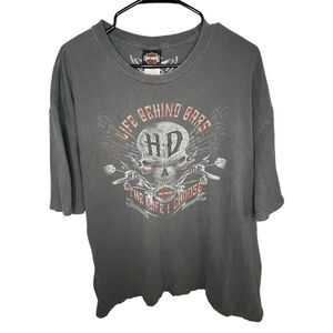Harley Davidson Skull Graphic Short Sleeve Cotton T-Shirt